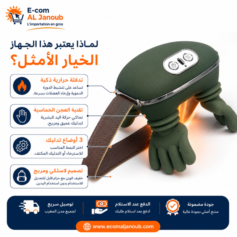 مميزات جهاز تدليك الرقبة والكتفين الذكي بالتدفئة الحرارية والعجن الخماسي.